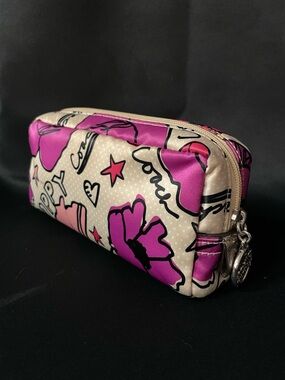 Coach POPPY Cosmetic Pouch ( tootsie roll barrel style ) EUC Y2K